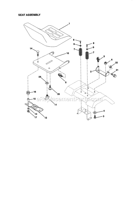 Page F Diagram and Parts List for 917270841  Craftsman Lawn Tractor