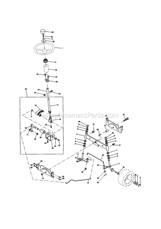 Page D Diagram and Parts List for 917270850  Craftsman Lawn Tractor