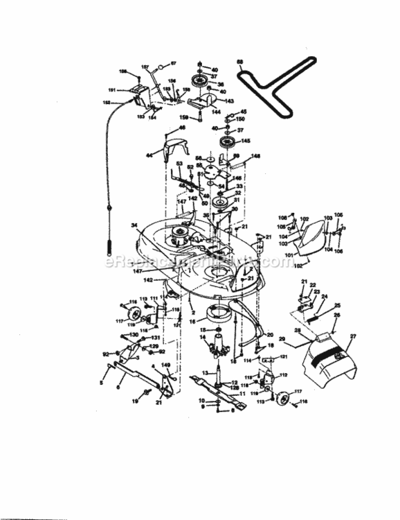 Page J Diagram and Parts List for 917270851  Craftsman Lawn Tractor