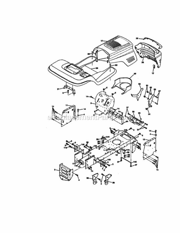 Page B Diagram and Parts List for 917270851  Craftsman Lawn Tractor