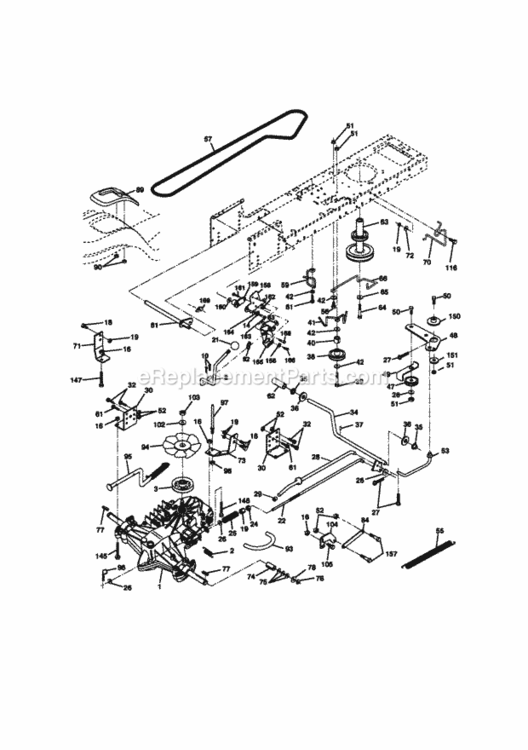 Page C Diagram and Parts List for 917270861  Craftsman Lawn Tractor