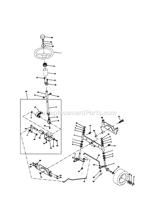 Page D Diagram and Parts List for 917270861  Craftsman Lawn Tractor