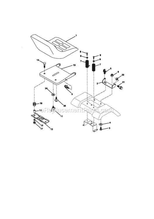 Page F Diagram and Parts List for 917270861  Craftsman Lawn Tractor