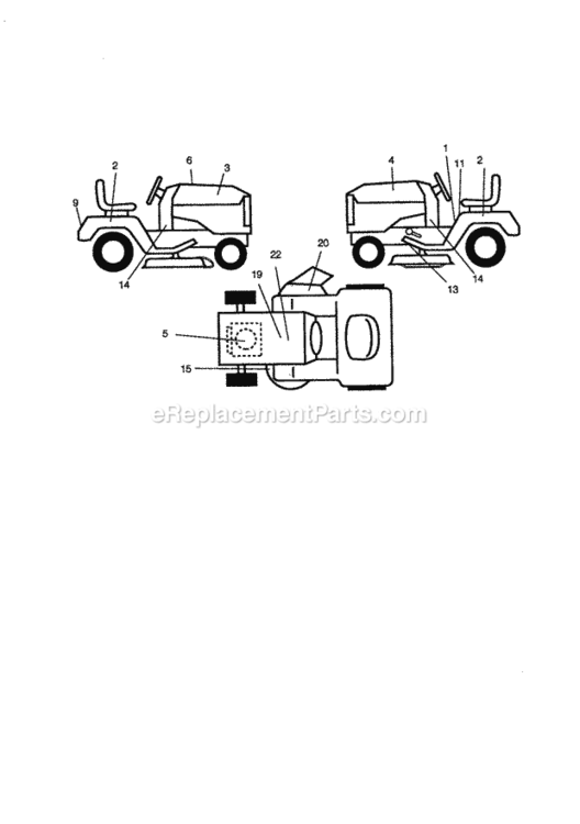 Page G Diagram and Parts List for 917270891  Craftsman Lawn Tractor