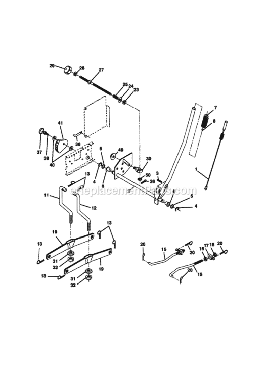 Page I Diagram and Parts List for 917270891  Craftsman Lawn Tractor