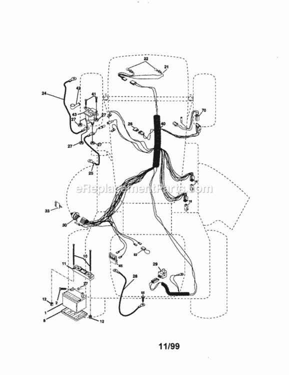 Page A Diagram and Parts List for 917270911  Craftsman Lawn Tractor