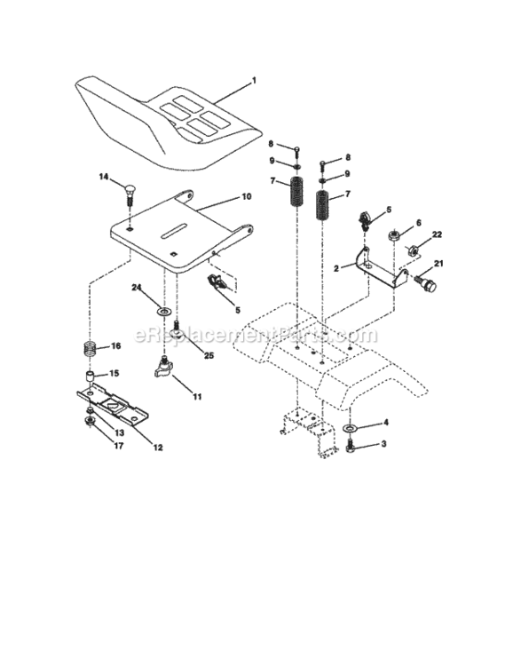 Page F Diagram and Parts List for 917270911  Craftsman Lawn Tractor