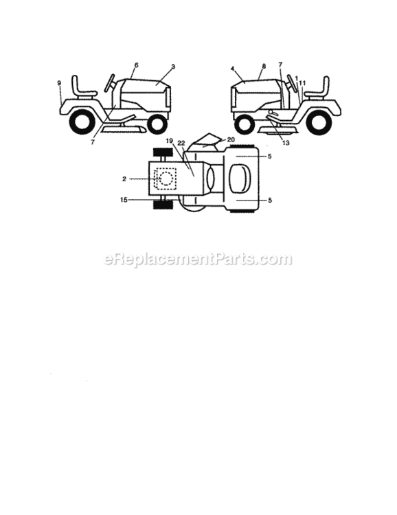Page H Diagram and Parts List for 917270912  Craftsman Lawn Tractor