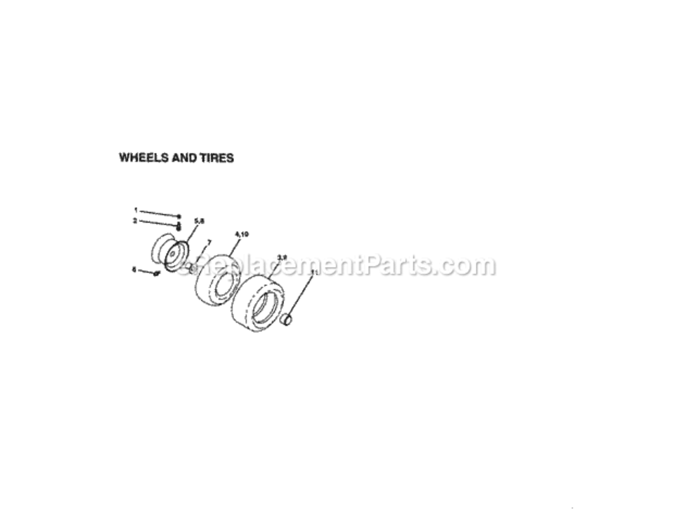 Page H Diagram and Parts List for 917270913  Craftsman Lawn Tractor