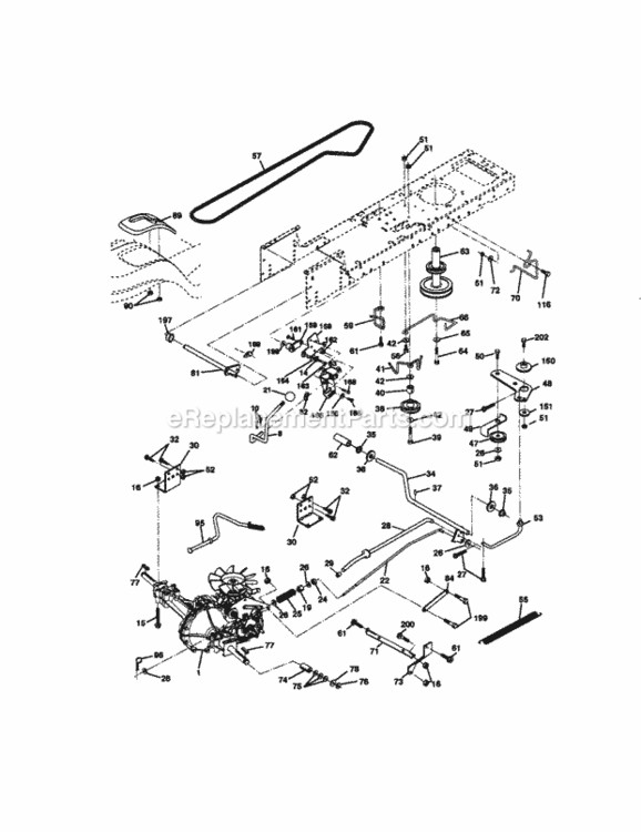 Page C Diagram and Parts List for 917270922  Craftsman Lawn Tractor