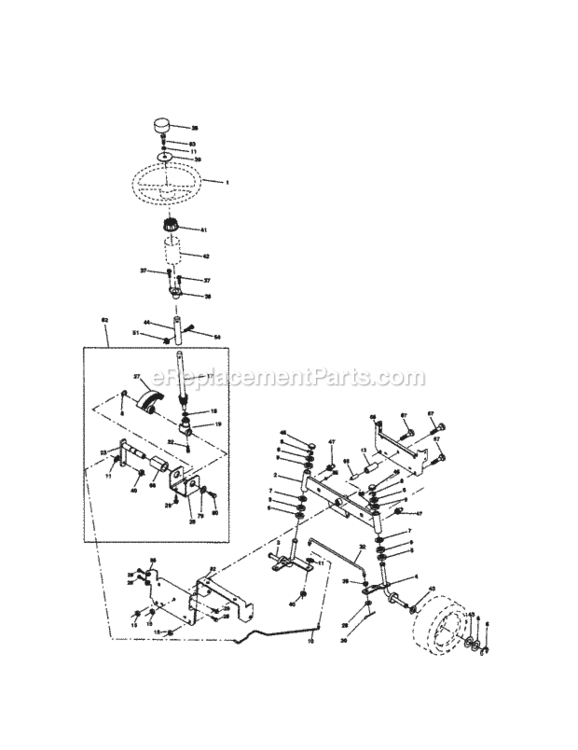 Page D Diagram and Parts List for 917270922  Craftsman Lawn Tractor