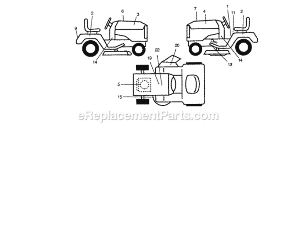 Page G Diagram and Parts List for 917270922  Craftsman Lawn Tractor