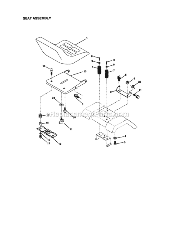 Page F Diagram and Parts List for 917270923  Craftsman Lawn Tractor