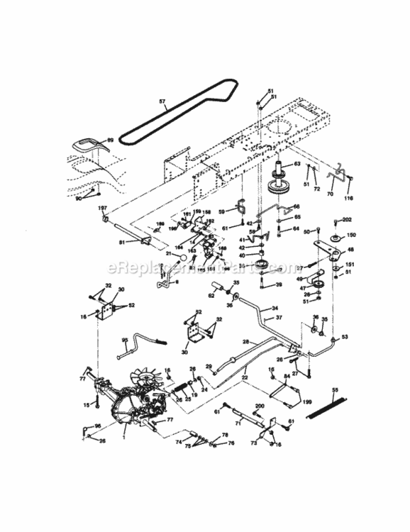 Page C Diagram and Parts List for 917270940  Craftsman Lawn Tractor