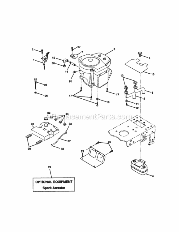 Page E Diagram and Parts List for 917270941  Craftsman Lawn Tractor