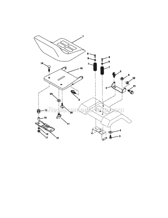 Page F Diagram and Parts List for 917270941  Craftsman Lawn Tractor