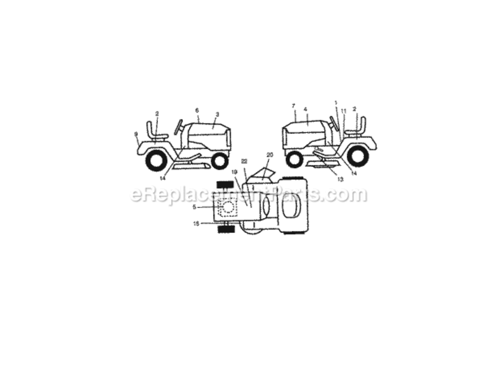 Page G Diagram and Parts List for 917270941  Craftsman Lawn Tractor