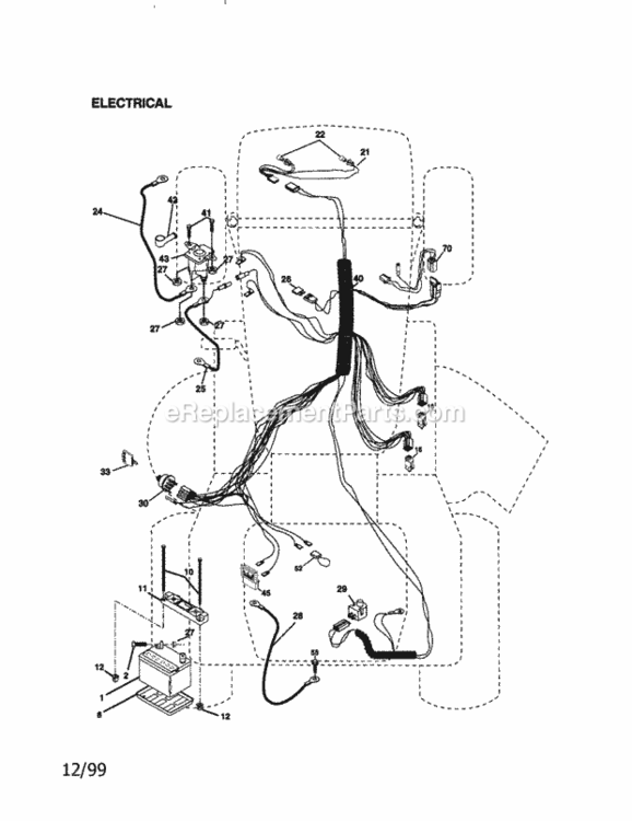 Page A Diagram and Parts List for 917270950  Craftsman Lawn Tractor