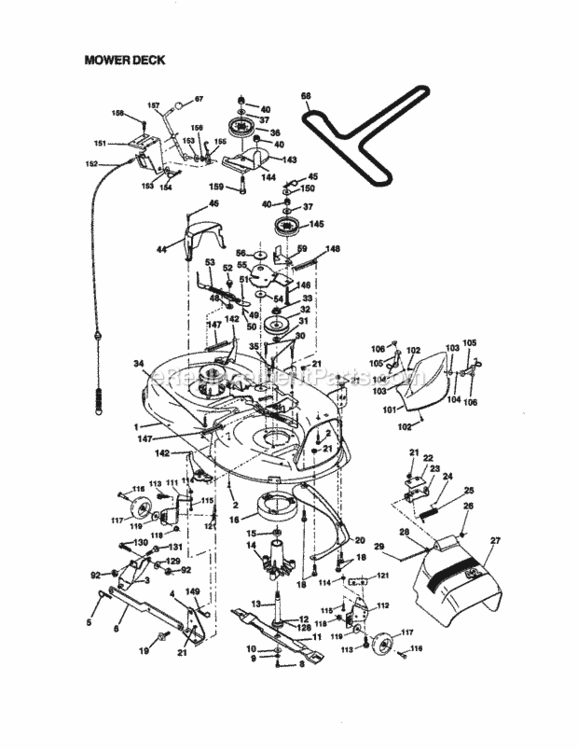 Page J Diagram and Parts List for 917270950  Craftsman Lawn Tractor