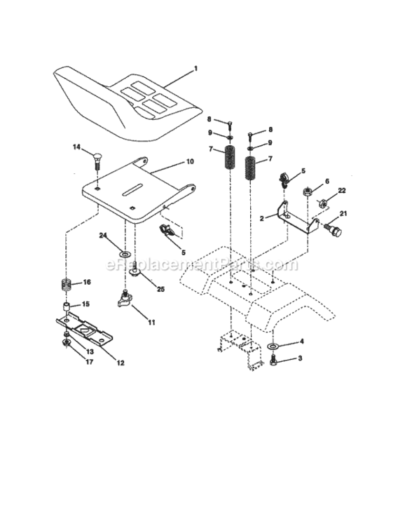 Page F Diagram and Parts List for 917270950  Craftsman Lawn Tractor