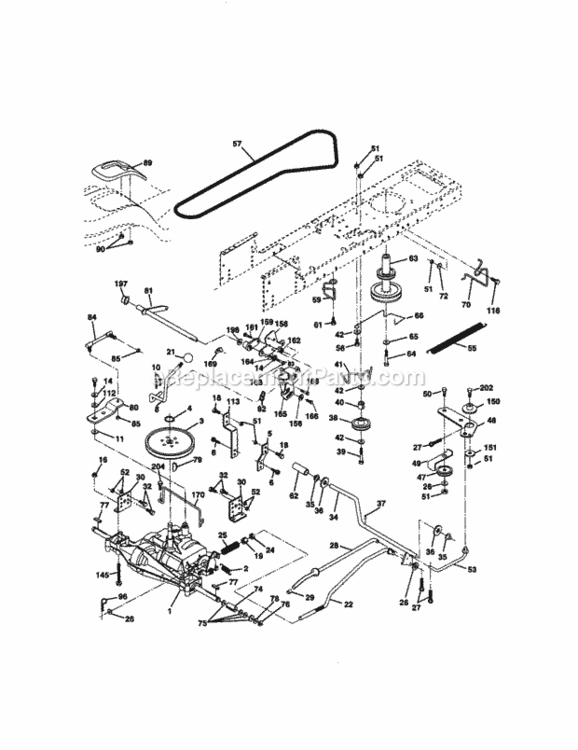 Page C Diagram and Parts List for 917270951  Craftsman Lawn Tractor