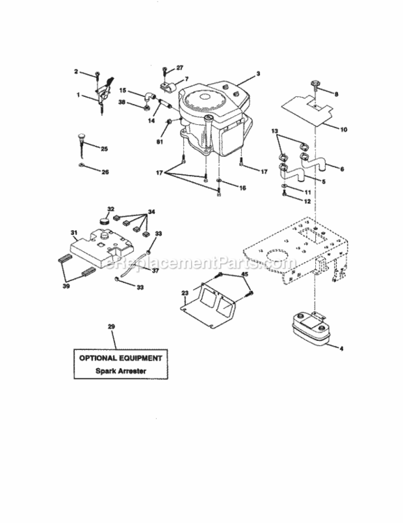 Page E Diagram and Parts List for 917270951  Craftsman Lawn Tractor