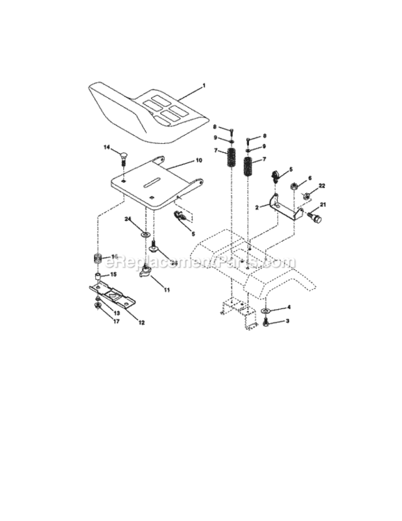 Page F Diagram and Parts List for 917270960  Craftsman Lawn Tractor