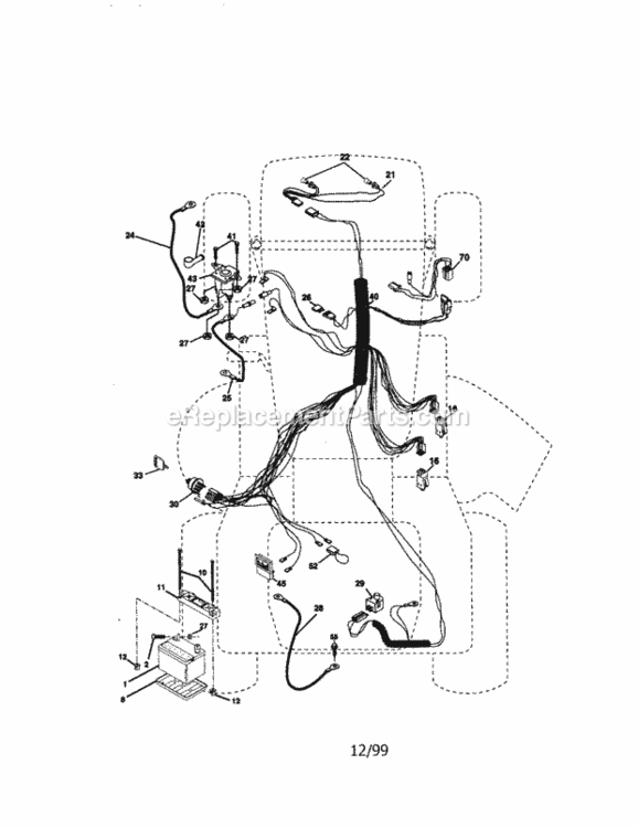 Page A Diagram and Parts List for 917270961  Craftsman Lawn Tractor