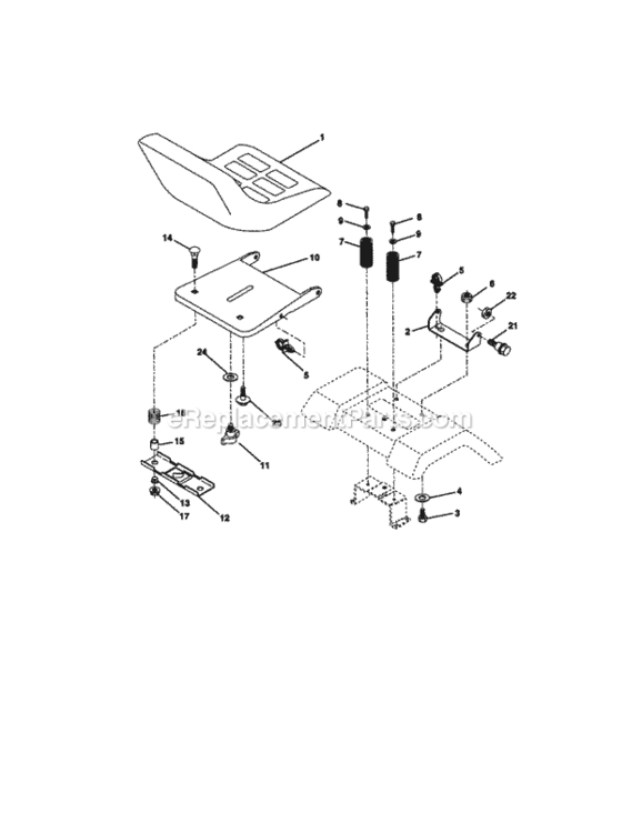 Page F Diagram and Parts List for 917270961  Craftsman Lawn Tractor