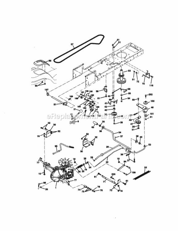 Page C Diagram and Parts List for 917270962  Craftsman Lawn Tractor