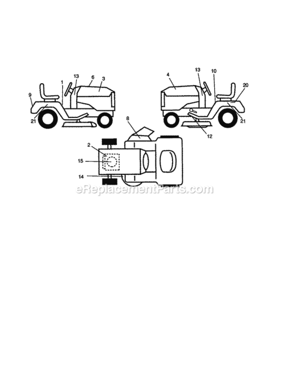 Page I Diagram and Parts List for 917270962  Craftsman Lawn Tractor