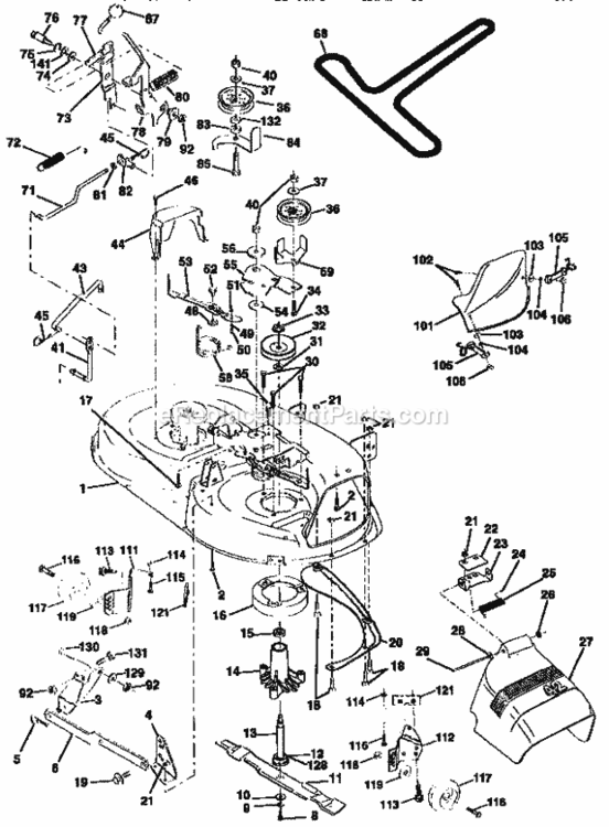 Page J Diagram and Parts List for 917271020  Craftsman Lawn Tractor