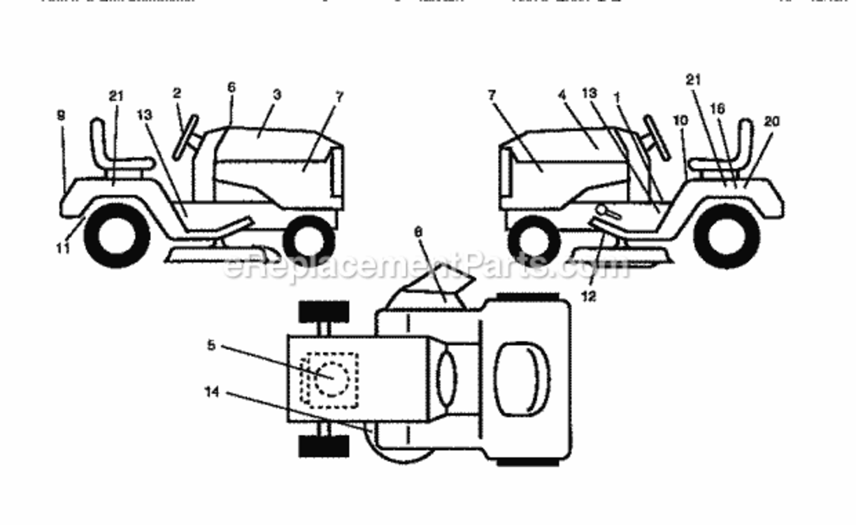 Page F Diagram and Parts List for 917271020  Craftsman Lawn Tractor