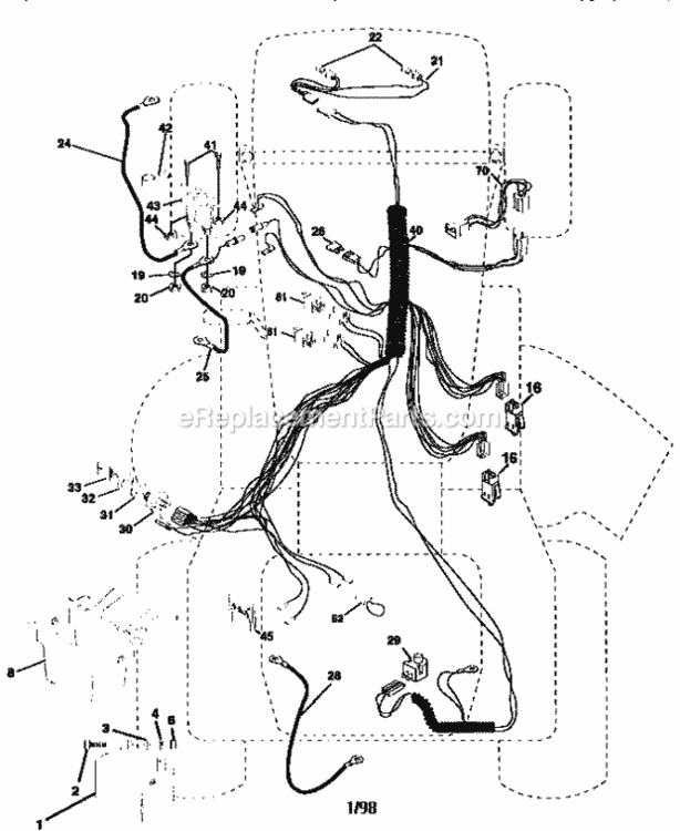 Page A Diagram and Parts List for 917271021  Craftsman Lawn Tractor