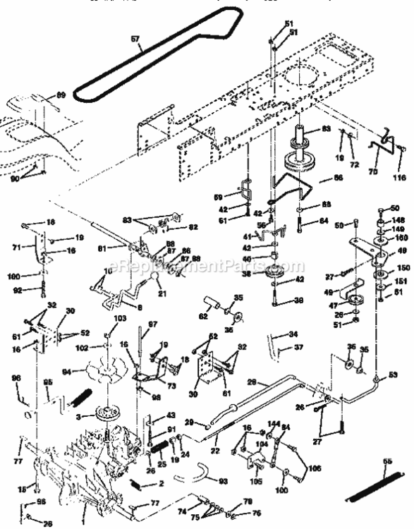 Page C Diagram and Parts List for 917271021  Craftsman Lawn Tractor