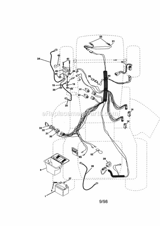 Page A Diagram and Parts List for 917271022  Craftsman Lawn Tractor