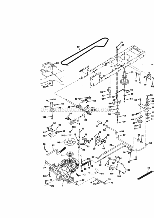 Page C Diagram and Parts List for 917271022  Craftsman Lawn Tractor
