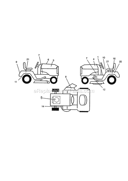 Page G Diagram and Parts List for 917271022  Craftsman Lawn Tractor