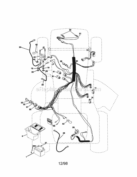Page A Diagram and Parts List for 917271023  Craftsman Lawn Tractor