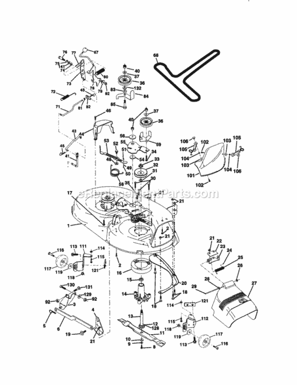 Page J Diagram and Parts List for 917271024  Craftsman Lawn Tractor