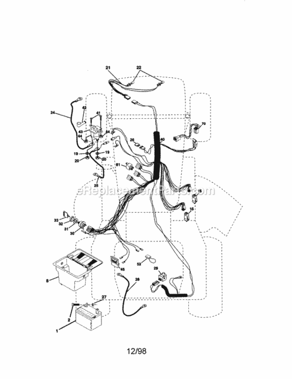Page A Diagram and Parts List for 917271031  Craftsman Lawn Tractor