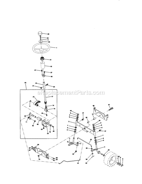 Page D Diagram and Parts List for 917271031  Craftsman Lawn Tractor