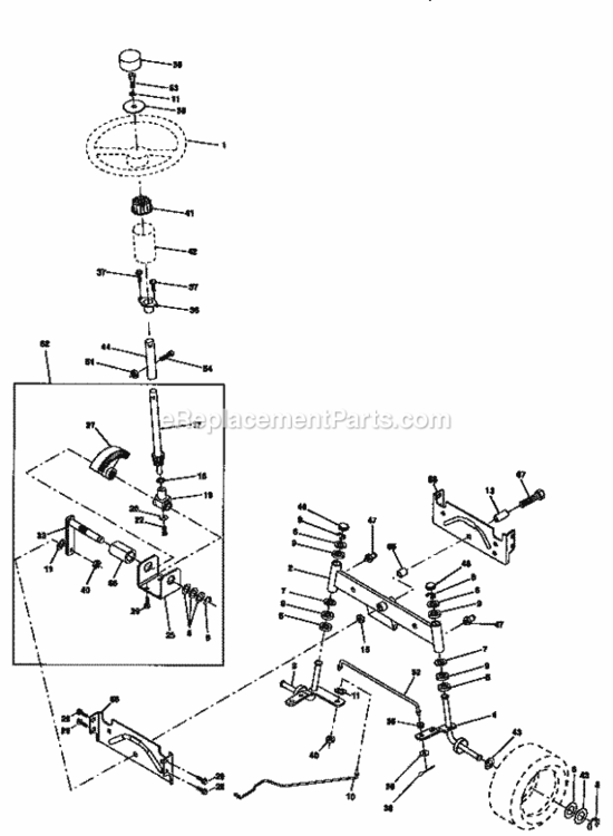 Page D Diagram and Parts List for 917271041  Craftsman Lawn Tractor