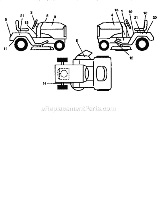 Page G Diagram and Parts List for 917271041  Craftsman Lawn Tractor