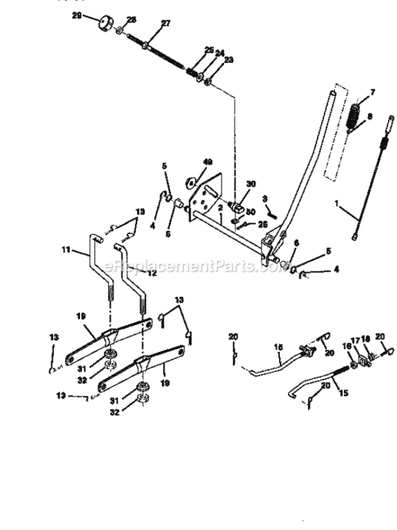 Page I Diagram and Parts List for 917271041  Craftsman Lawn Tractor