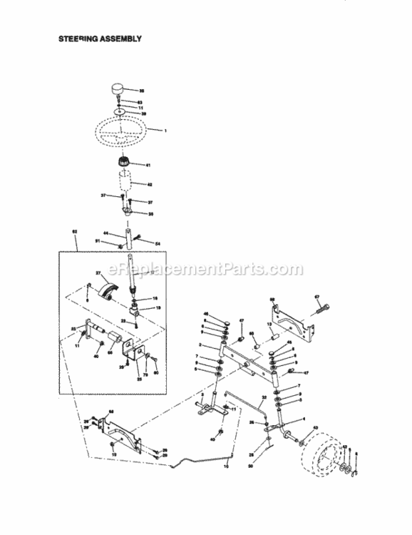 Page D Diagram and Parts List for 917271042  Craftsman Lawn Tractor