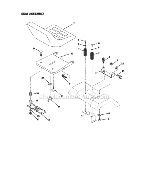 Page F Diagram and Parts List for 917271042  Craftsman Lawn Tractor