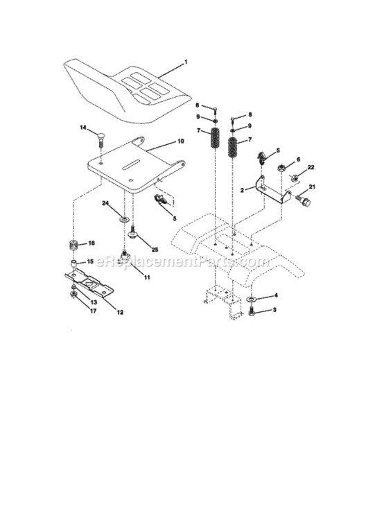 Page F Diagram and Parts List for 917271071  Craftsman Lawn Tractor
