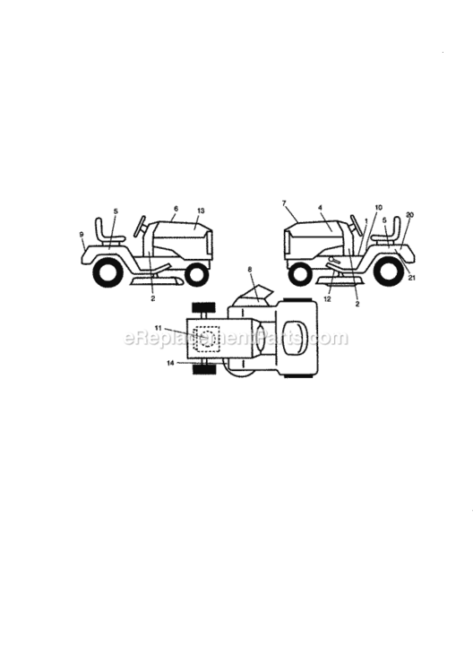 Page G Diagram and Parts List for 917271071  Craftsman Lawn Tractor