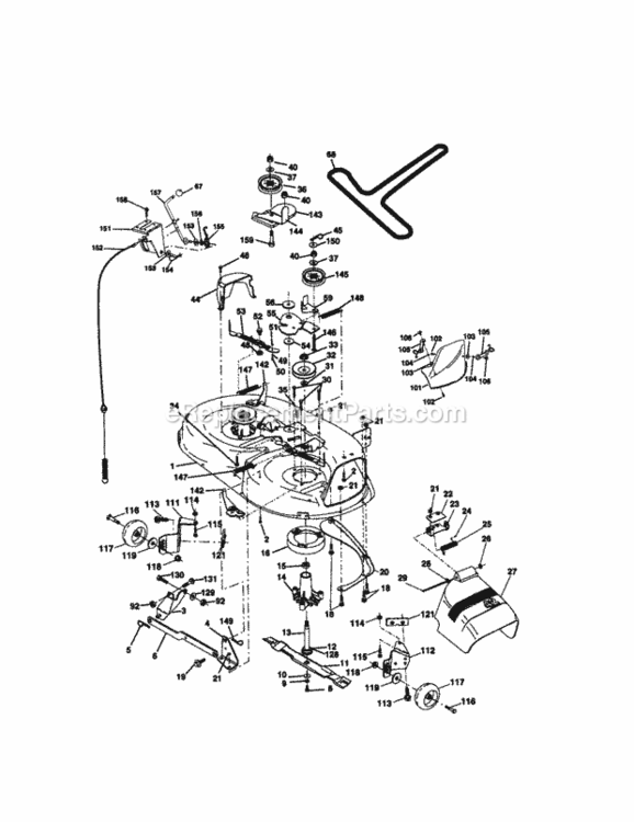 Page H Diagram and Parts List for 917271072  Craftsman Lawn Tractor